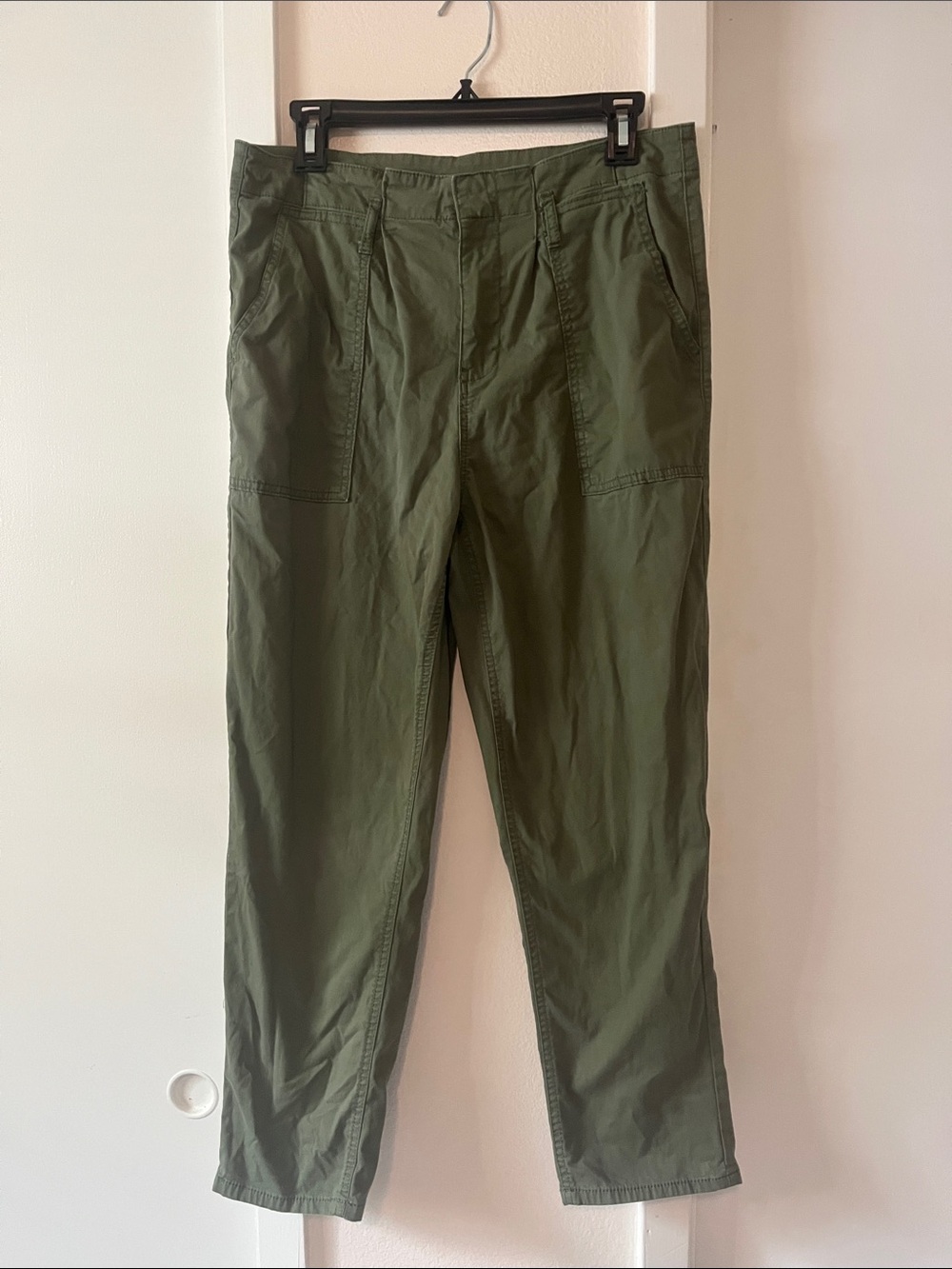 Vanilla Star Olive Green Cropped Utility Pants